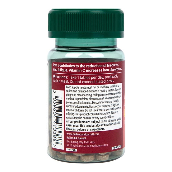 Желязо и витамин C (Iron and Vitamin C) 90 таблетки, H&B - Feel You