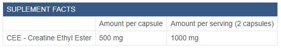 CEE 1000 / Creatine Ethyl Ester 120 капсули - Feel You