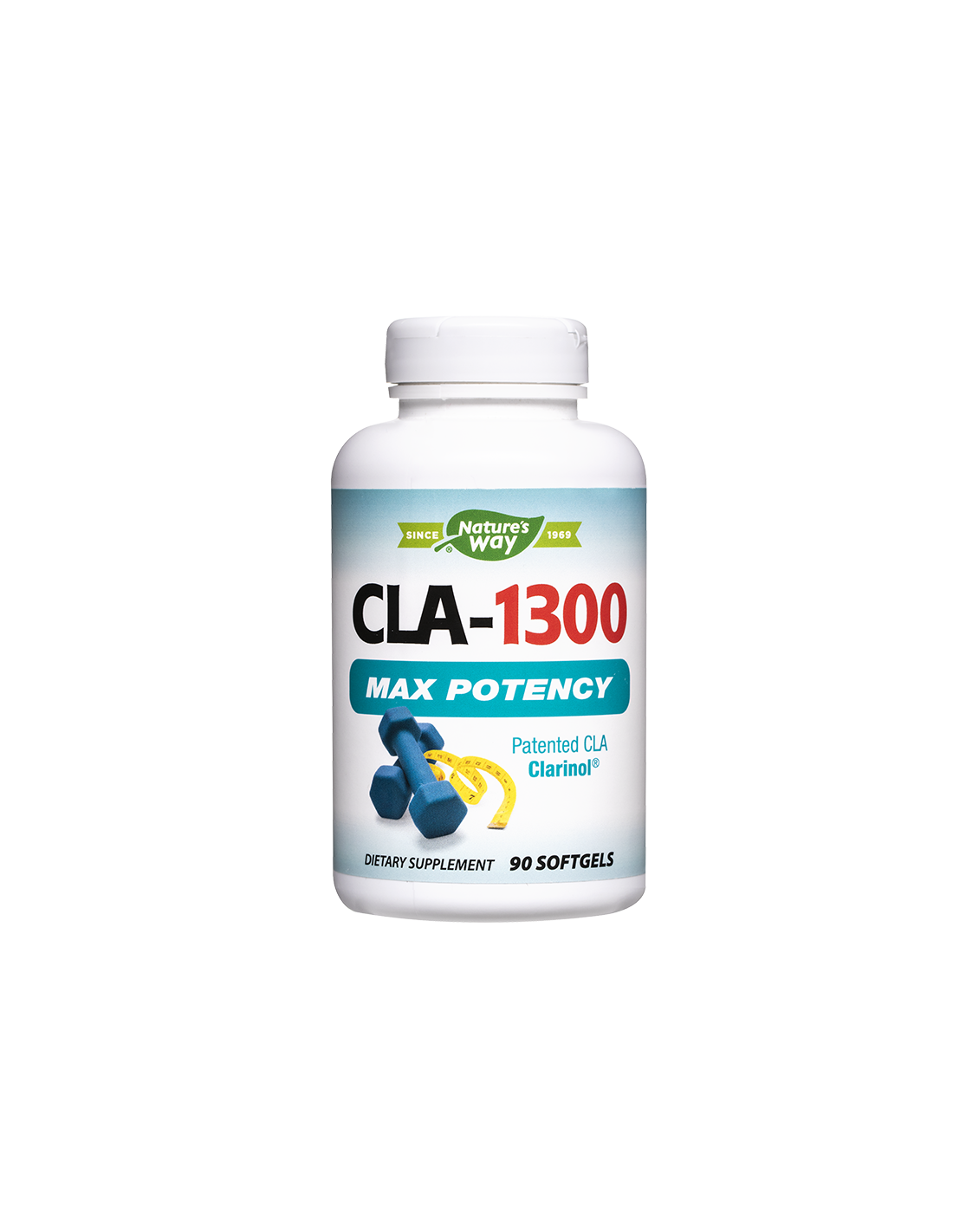 CLA-1300 Max Potency /свързана линонова киселина/ - Редукция на теглото, 90 софтгел капсули Nature’s Way - Feel You