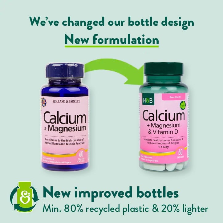 Калций магнезий и витамин Д (Calcium, Magnesium & Vitamin D) 60 таблетки, H&B - Feel You