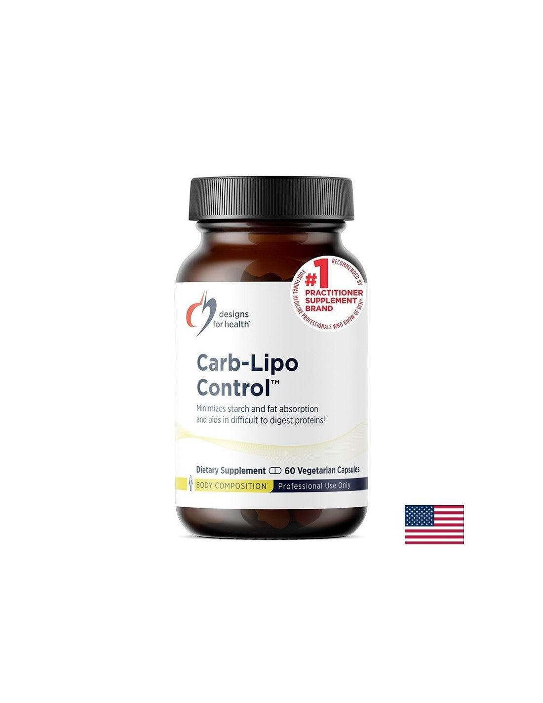Carb-Lipo Control (Формула с ензими, бетаин HCl и цисус) – При подуване и тежест след хранене, 60 капсули