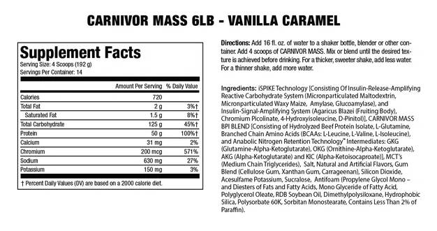 Carnivor Mass / Beef Gainer - 97 грама - Feel You