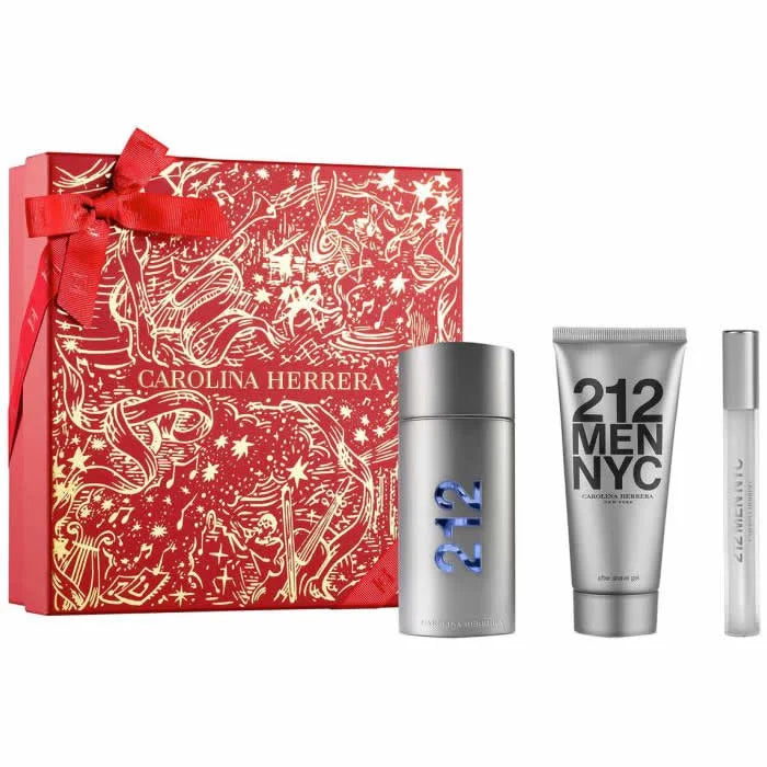 Carolina Herrera 212 Men Eau De Toilette Spray 100ml Set 3 Pieces - Feel You