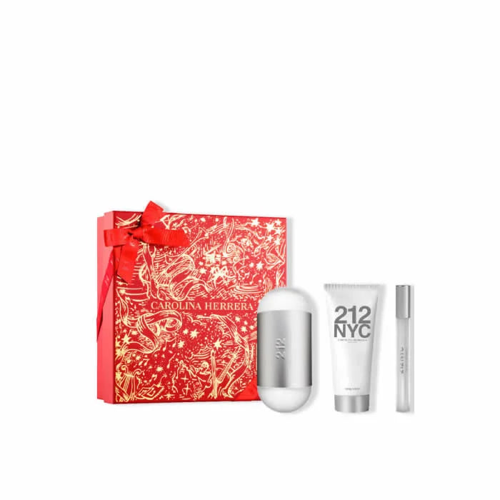 Carolina Herrera 212 Nyc Eau De Toilette Spray 100ml Set 3 Pieces - Feel You