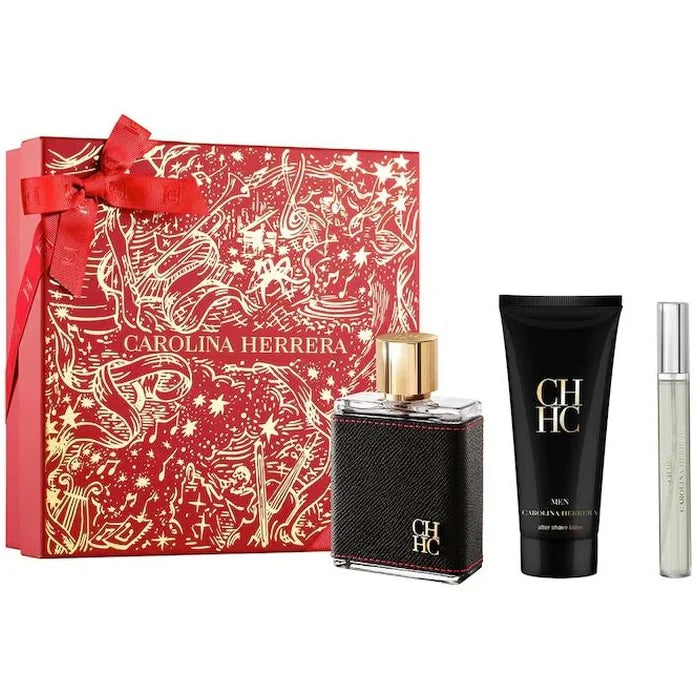 Carolina Herrera Ch Men Eau De Toilette Spray 100ml Set 3 Pieces - Feel You