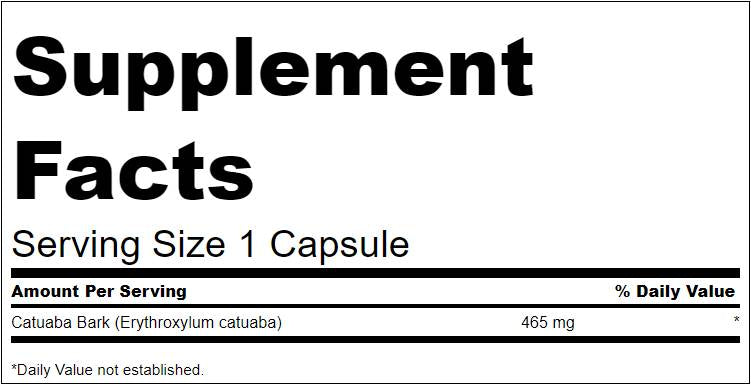 Catuaba Bark 465 mg 120 капсули - Feel You