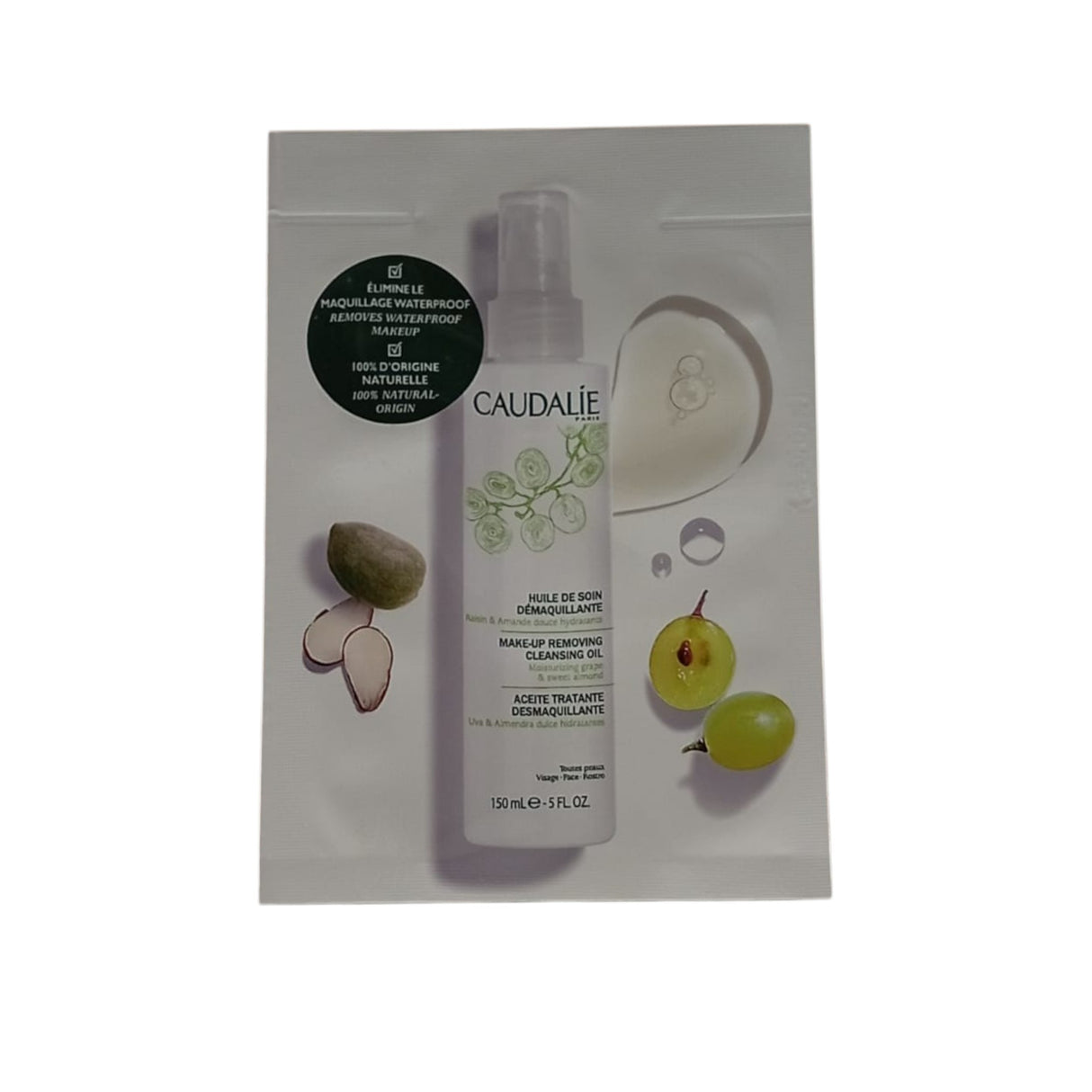 Caudalie, Vinoclean, Natural, Cleansing, Cleansing Oil, For Face, 3 ml *Sample - Feel You