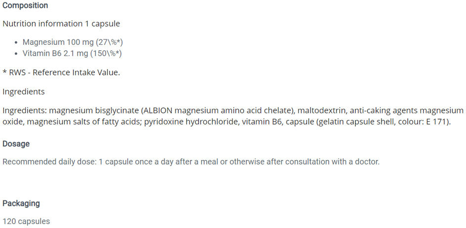 Chela Mag B6 / 120 Caps - Feel You