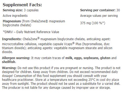 ChelaZone® MagneChel® Magnesium Bisglycinate Chelate / 90 Vcaps - Feel You