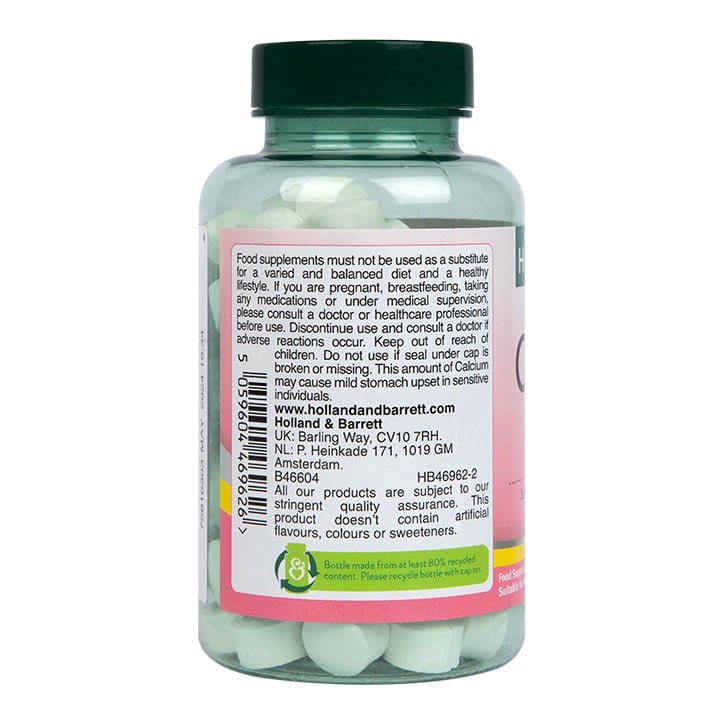 Chewable Calcium 1500 mg + Vitamin D - 90 Дъвчащи таблетки - Feel You