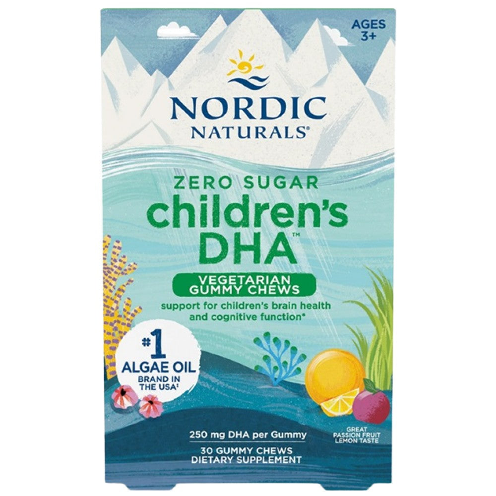 Children's DHA Vegetarian Gummy Chews 250 mg - 30 желирани бонбони - Feel You