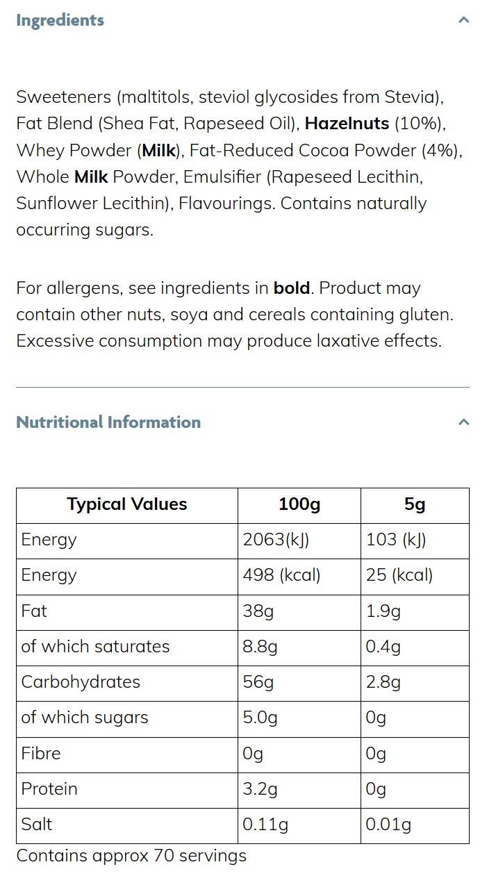 Chocaholic Skinny Spread | Chocolate Hazelnut - 350 грама - Feel You