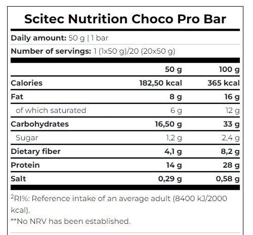 Choco Pro Bar / 50 g - Feel You