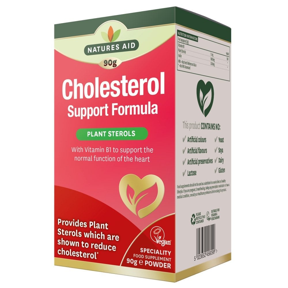 Холестерол съпорт формула (Cholesterol Support Formula) 90g, Natures Aid - Feel You