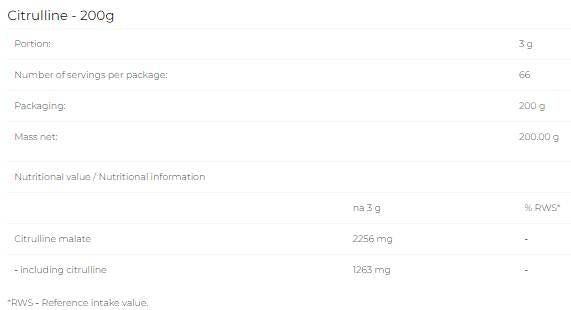 Citrulline Powder - 450 грама - Feel You