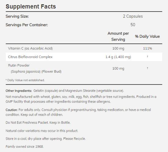 Citrus Bioflavonoids 700 mg - 100 капсули - Feel You