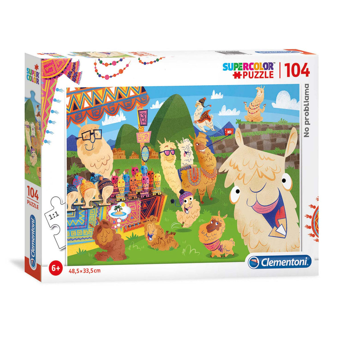 Clementoni, SuperColor, No ProbLLAMA, Puzzle, Unisex, 6+ years, 104 pcs - Feel You