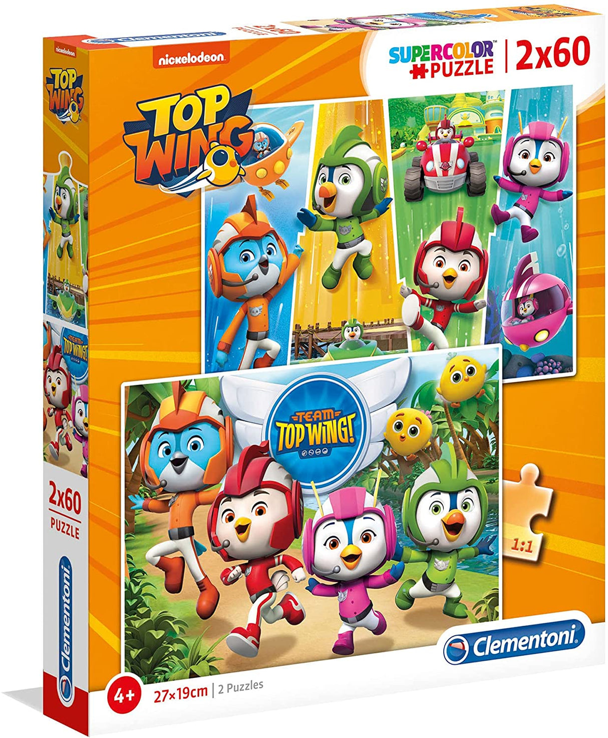 Clementoni, Top Wings, Puzzle, Unisex, 2 x60 pcs - Feel You