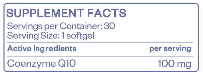 CoQ10 - UBIQUINONE - 100 mg - 30 softgels - Feel You