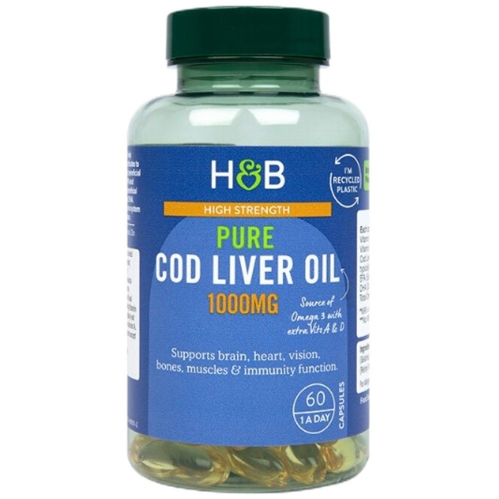 Cod Liver Oil 1000 mg - 60 Гел капсули - Feel You