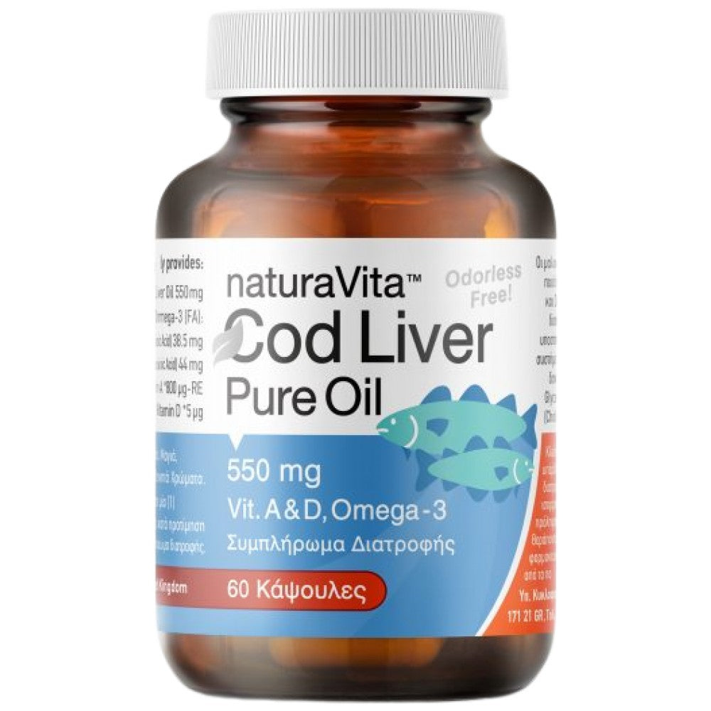Cod Liver Oil 550 mg - 60 капсули - Feel You