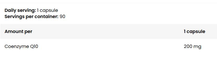 Coenzyme Q10 Ubiquinone 200 mg - 90 капсули - Feel You