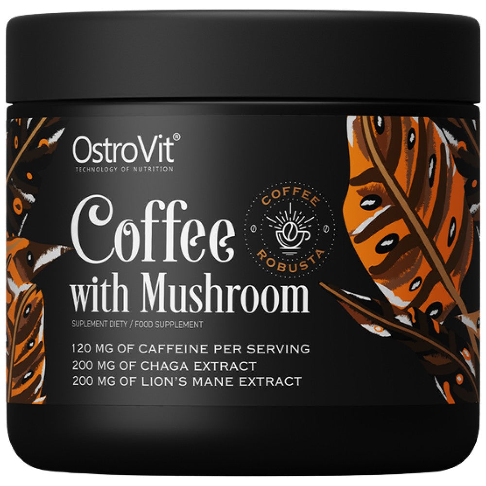 Coffee with Mushroom | Natural Robusta with Chaga, Lion's Mane, Caffeine and L-Theanine 150 грама - Feel You