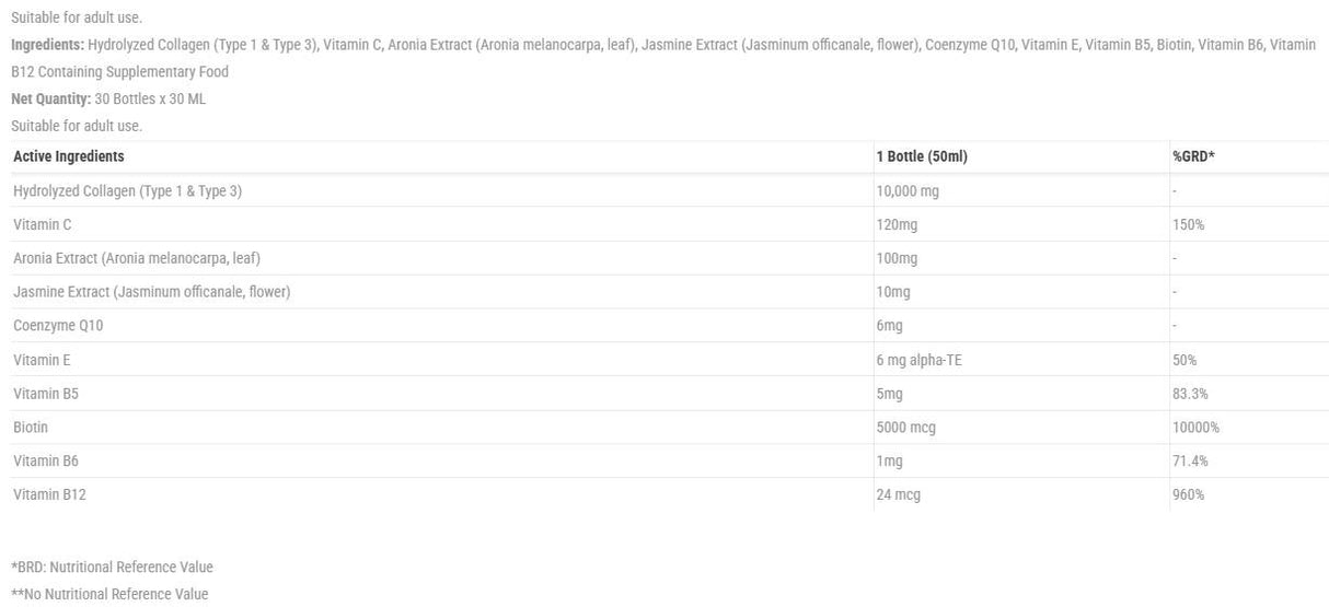 Collagen Beauty Liquid Jasmine - 30 x 50 мл - Feel You