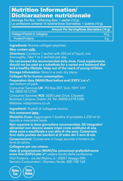 Collagen Peptides Original | Hair, Skin & Nails Support - 10 x 10 грама - Feel You