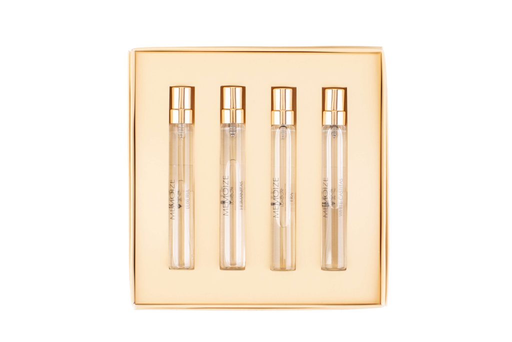 Collection III Set Memoize: Luxuria, Extrait De Parfum, Unisex, 7.5 ml + White Castitas, Extrait De Parfum, Unisex, 7.5 ml + Era, Extrait De Parfum, Unisex, 7.5 ml + Humanitas, Extrait De Parfum, Unisex, 7.5 ml - Feel You