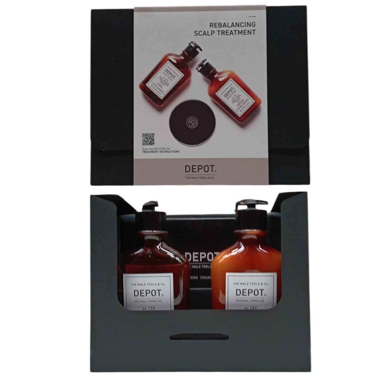 Consumer Kit A Set Depot: 100 Hair Cleansing No. 102, Botanical Complex, Hair Shampoo, Anti-Dandruff & Sebum Control, 250 ml + 100 Hair Cleansing No. 107, Kaolin, Hair Shampoo, For Regulation Of Excessive Sebum, 250 ml - Feel You
