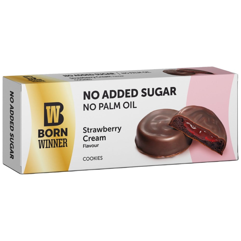 Cookies | No Added Sugar & Palm Oil - Strawberry Cream - 100 грама - Feel You