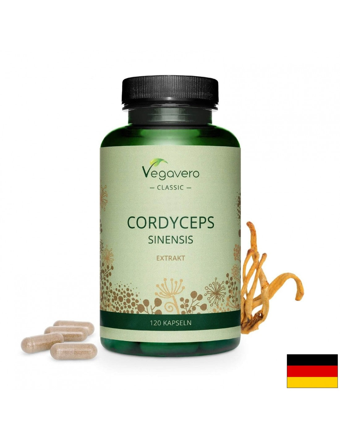 Cordyceps Sinensis Ektrakt/ Кордицепс екстракт, 120 капсули, 100% Vegan Vegavero - Feel You