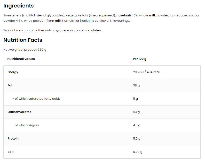 Creametto / Protein Spread / Chocolate Hazelnut 350 грама - Feel You