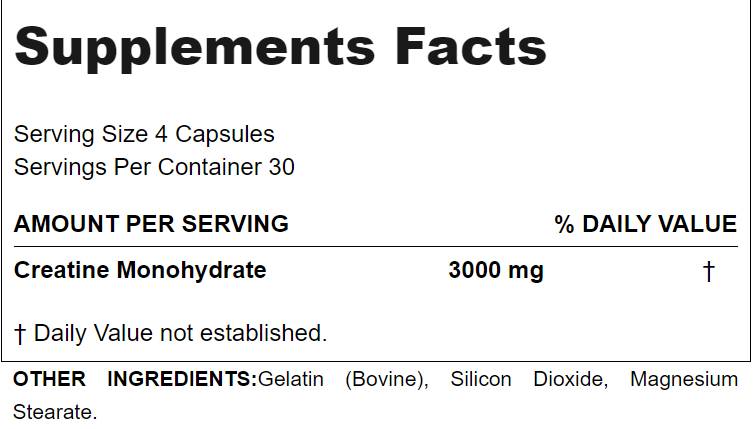 Creatine 3000 Caps - 120 капсули - Feel You