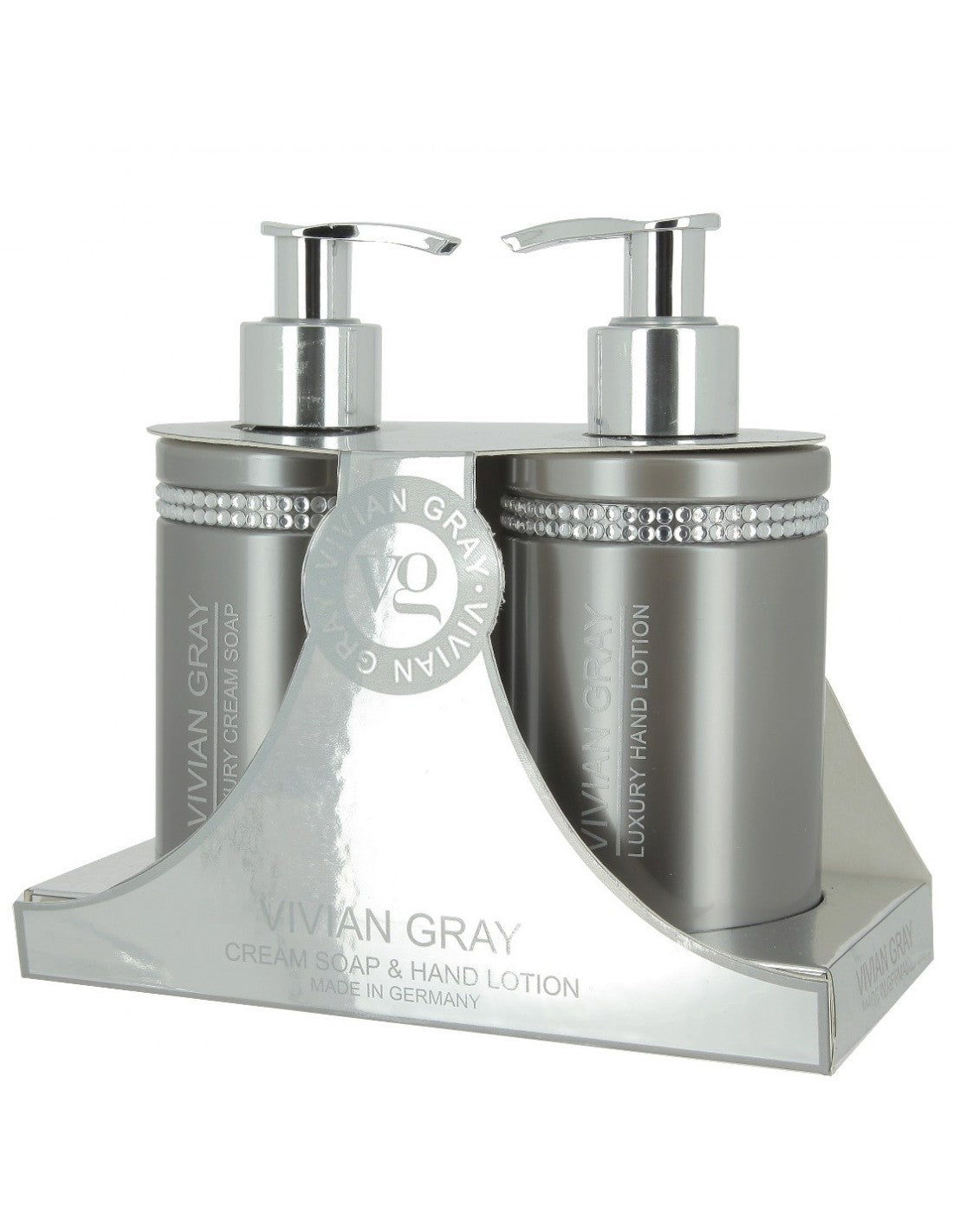 Crystals Set Vivian Gray: Grey Crystals, Hydrating, Hand Lotion, 250 ml + Grey Crystals, Cleansing, Liquid Soap, 250 ml - Feel You