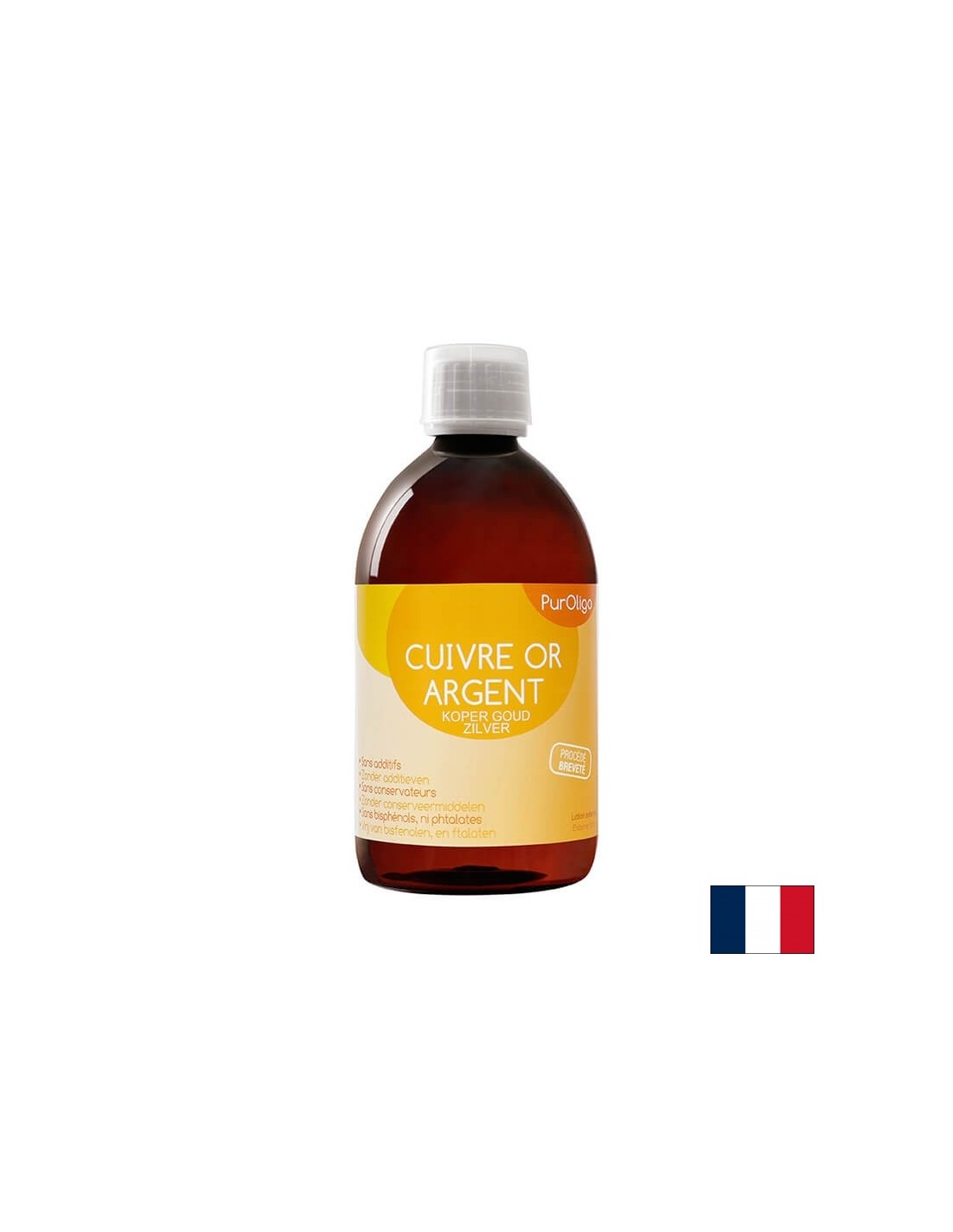 Cuivre Or Argent PurOligo / Йонизиран лосион с колоидно злато, сребро и мед, 500 ml - Feel You