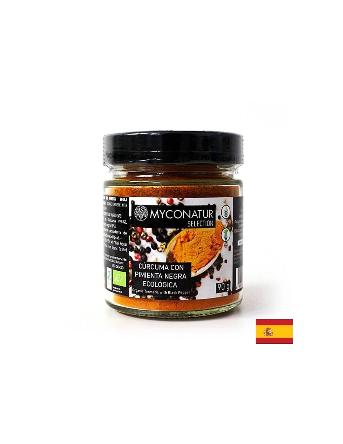 Curcuma Con Pimienta Negra Ecologica - Био куркума на прах (корен) с черен пипер, 90 g Myconatur - Feel You