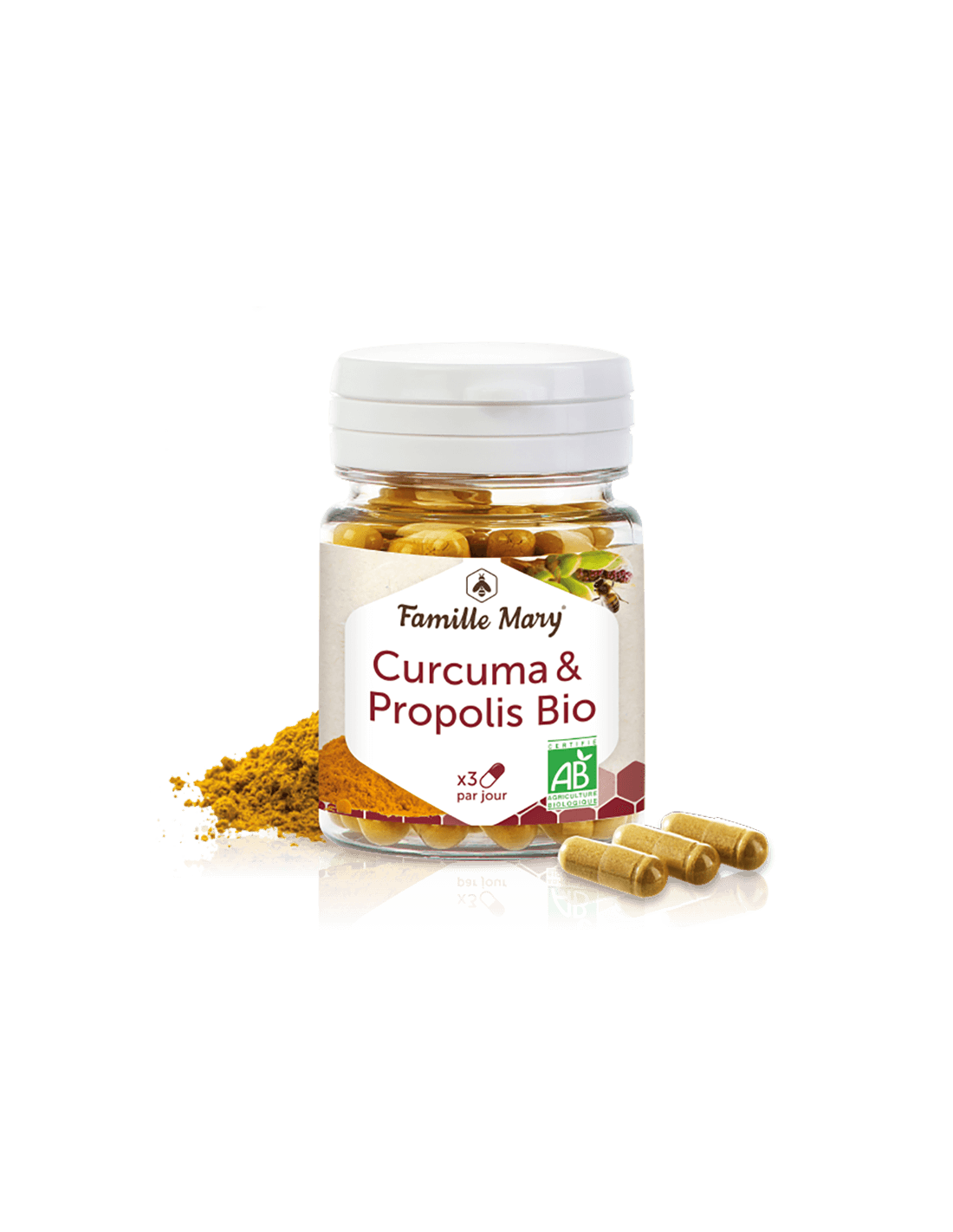 Curcuma & Propolis Bio/ Куркума + био прополис, 60 капсули Famille Mary - Feel You