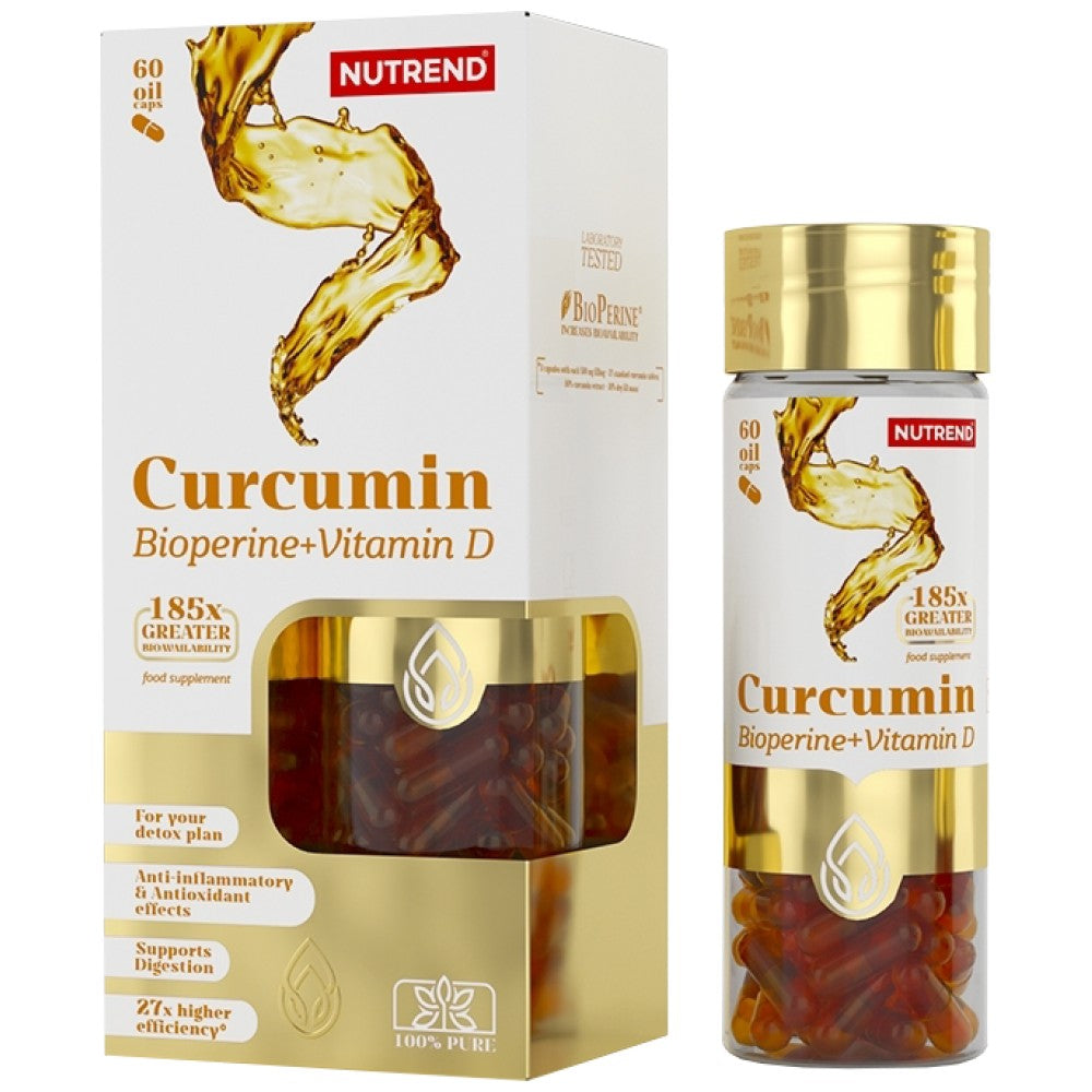 Curcumin + Bioperine + Vitamin D - 60 капсули - Feel You