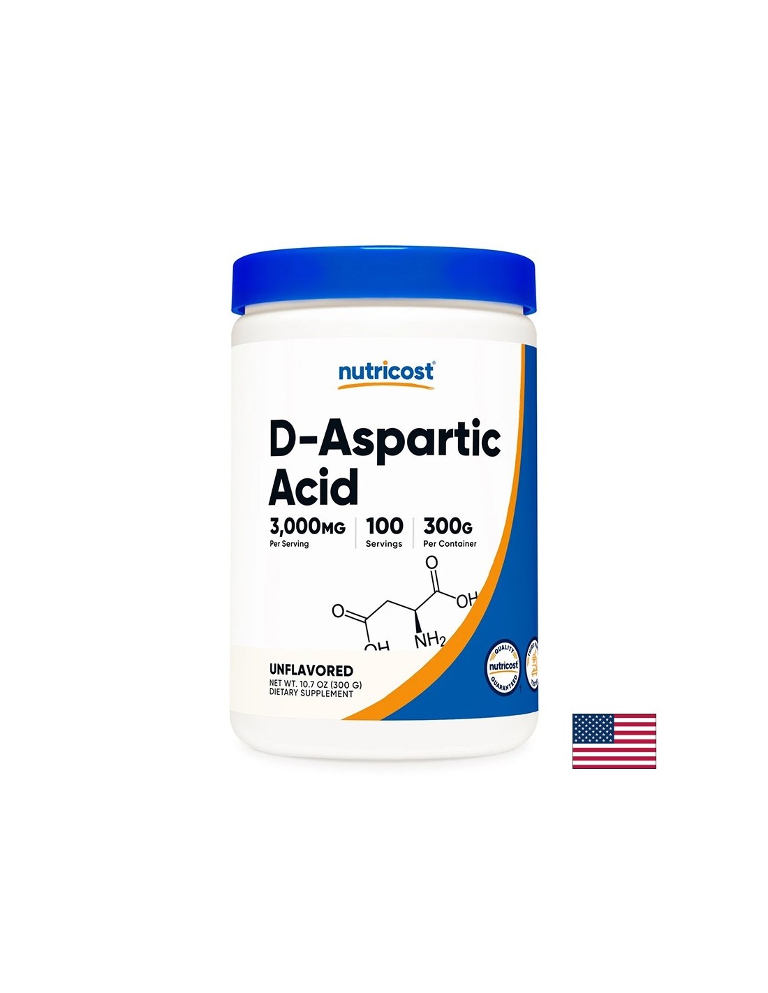 D-аспарагинова киселина – За мъжки тонус и физическа сила, 3000 mg, 300 g прах - Feel You