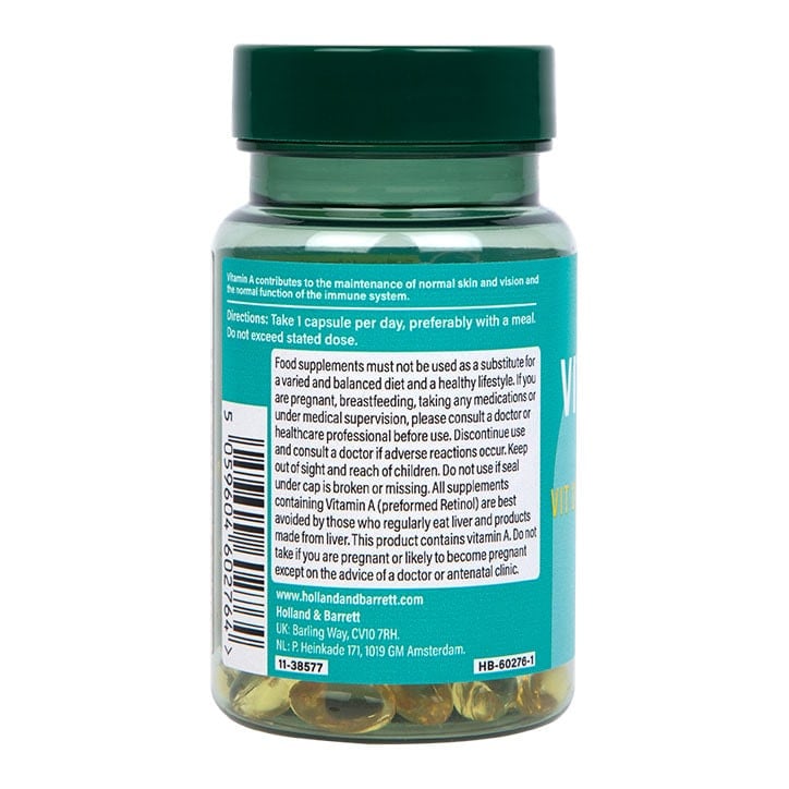 Витамин А и D с рибено масло (Vitamin A + Vit D & Cod Liver Oil) 3300 I.U. 90 капсули, H&B - Feel You