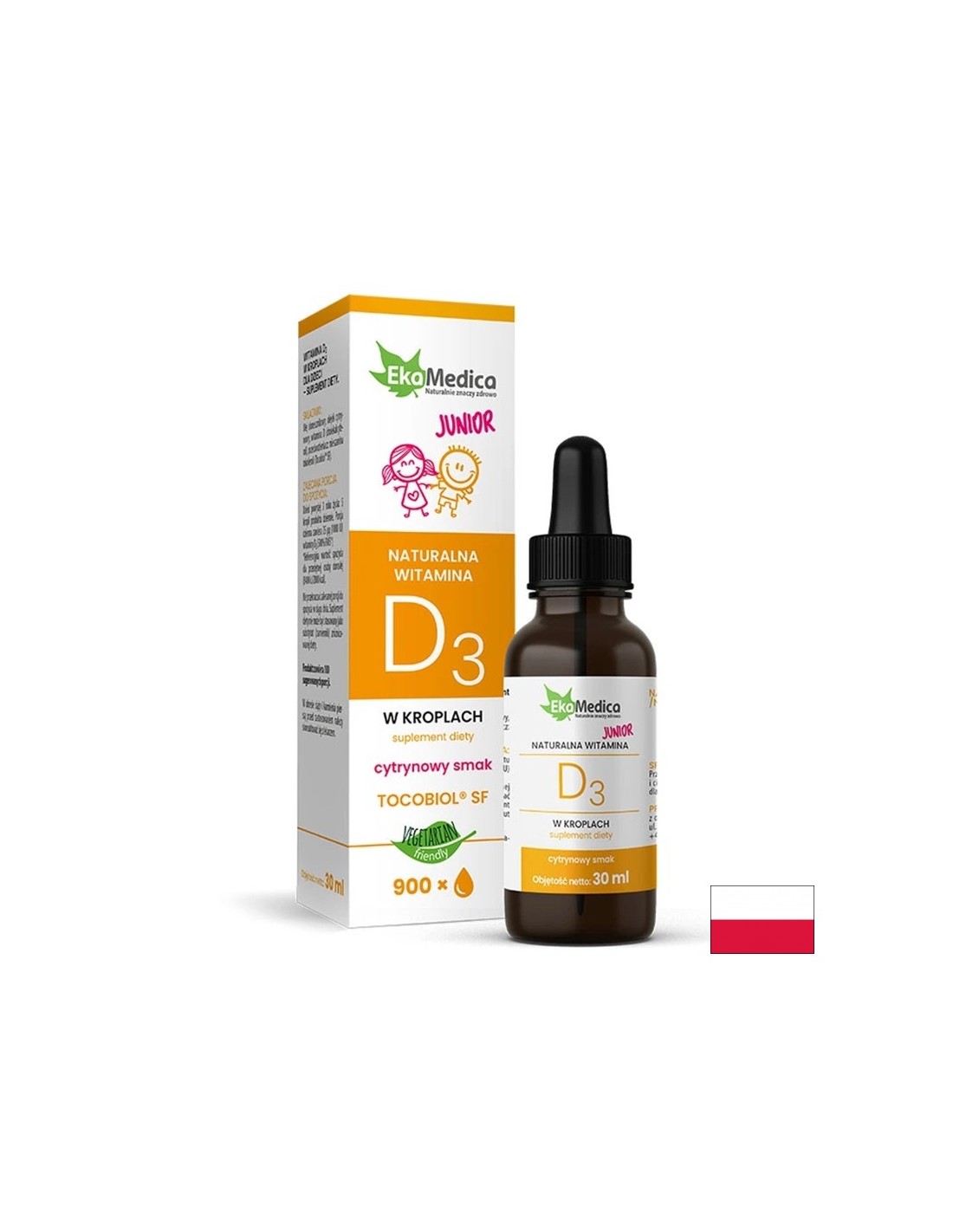 Имунитет - Витамин D3 за деца и възрастни, 200 IU х 30 ml капки - Feel You
