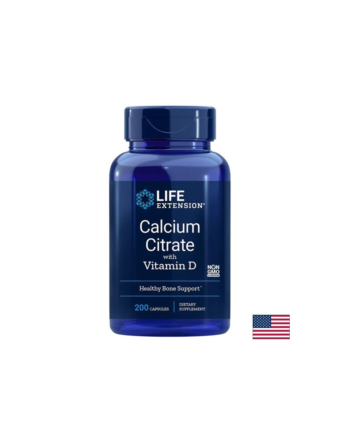Калций (цитрат) + Витамин D3 - Calcium Citrate with Vitamin D3, 200 капсули - Feel You