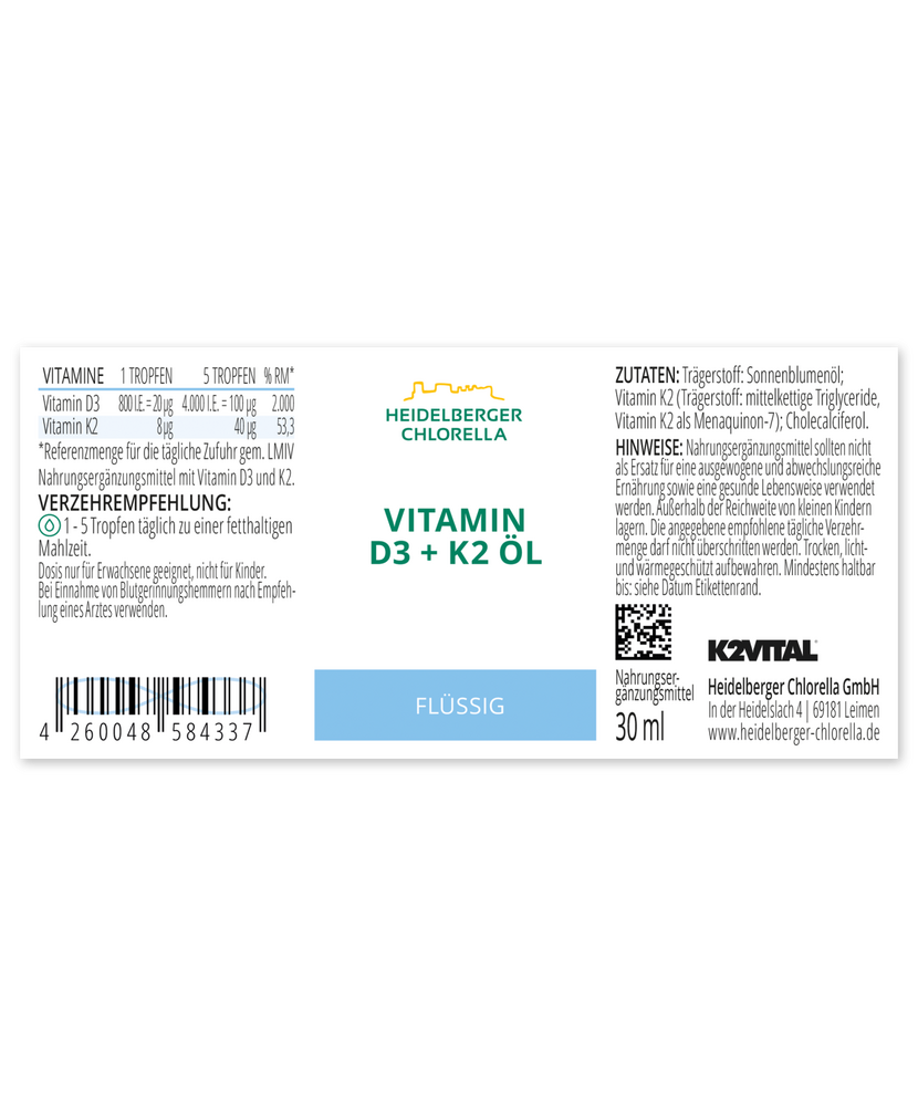 Витамин D3+K2 - Поддържа Здрави Кости И Оптимално Функциониране - Feel You