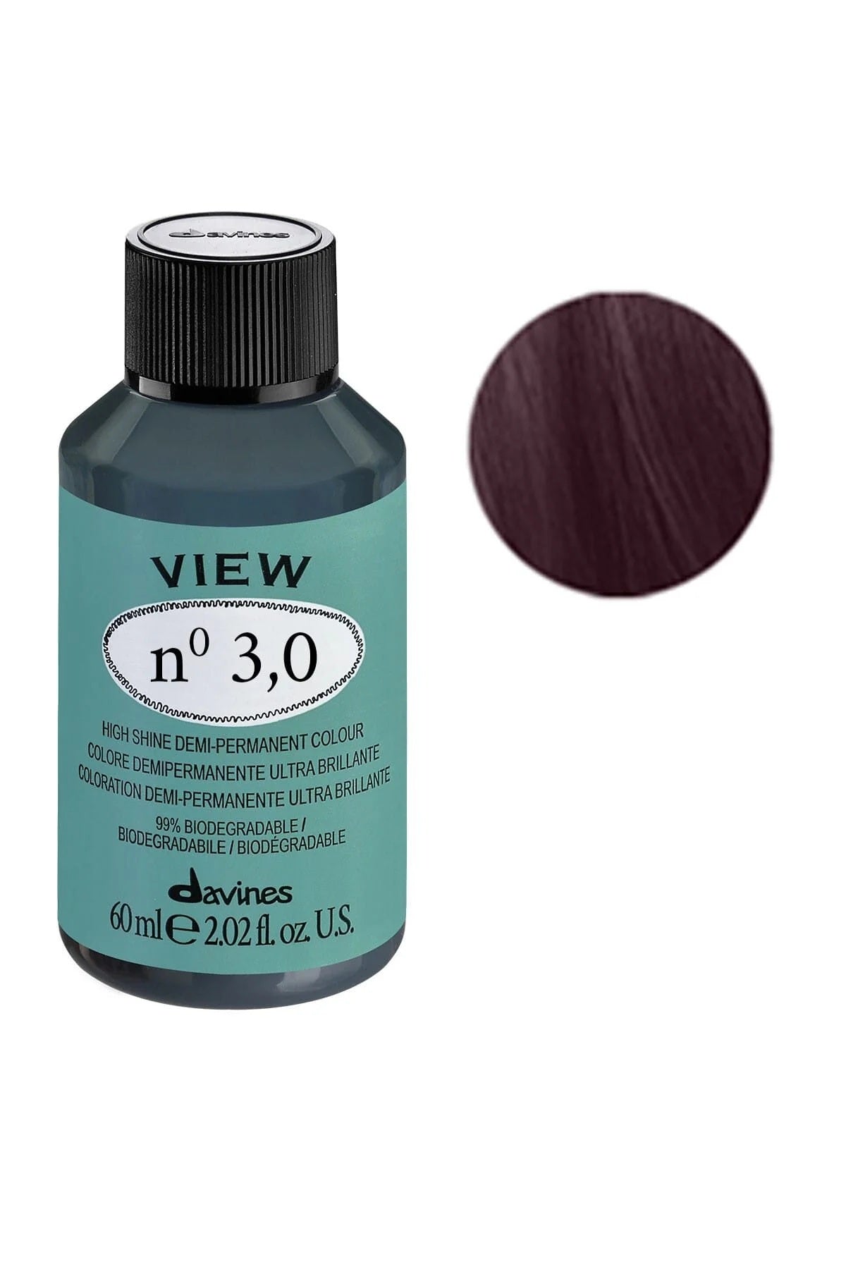 Davines, View, Hair Colouring Cream Toner, 3.0 Dark Brown, 60 ml - Feel You