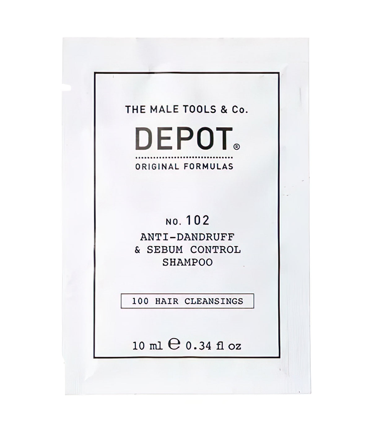 Depot, 100 Hair Cleansing No. 102, Botanical Complex, Hair Shampoo, Anti-Dandruff & Sebum Control, 10 ml - Feel You