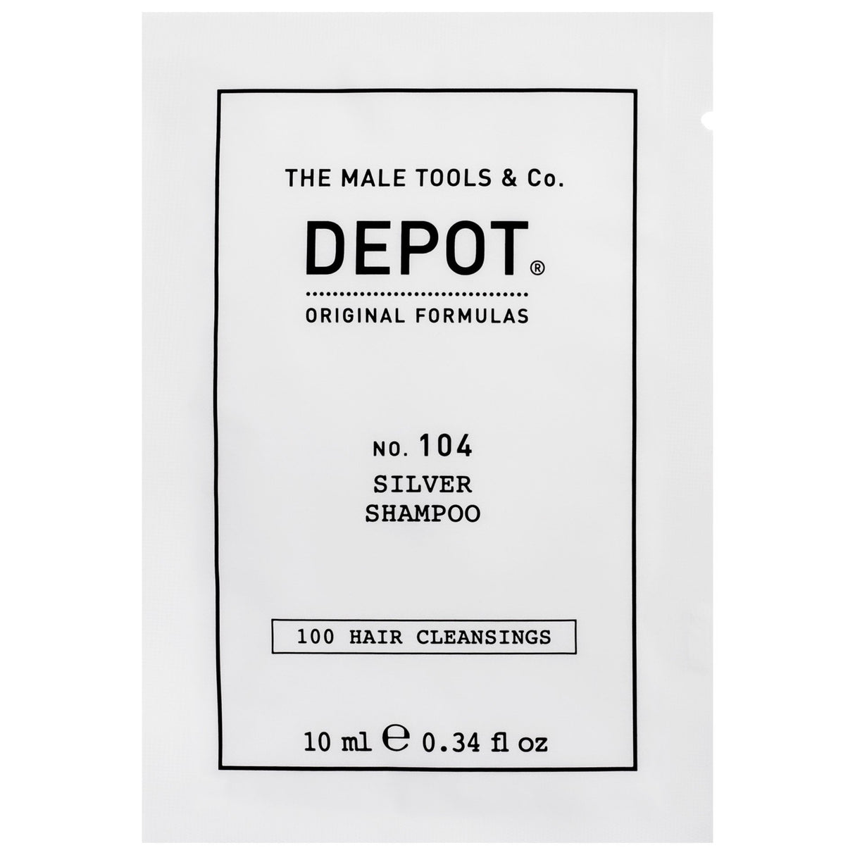 Depot, 100 Hair Cleansing No. 104, Botanical Complex, Hair Shampoo, For Neutralisation Of Yellow Tones, 10 ml - Feel You