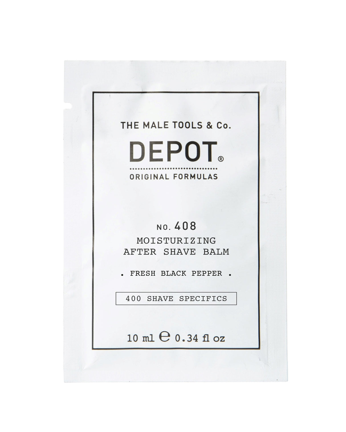 Depot, 400 Shave Specifics No. 408, Fresh Black Pepper, Moisturizing, After-Shave Balm, 10 ml - Feel You