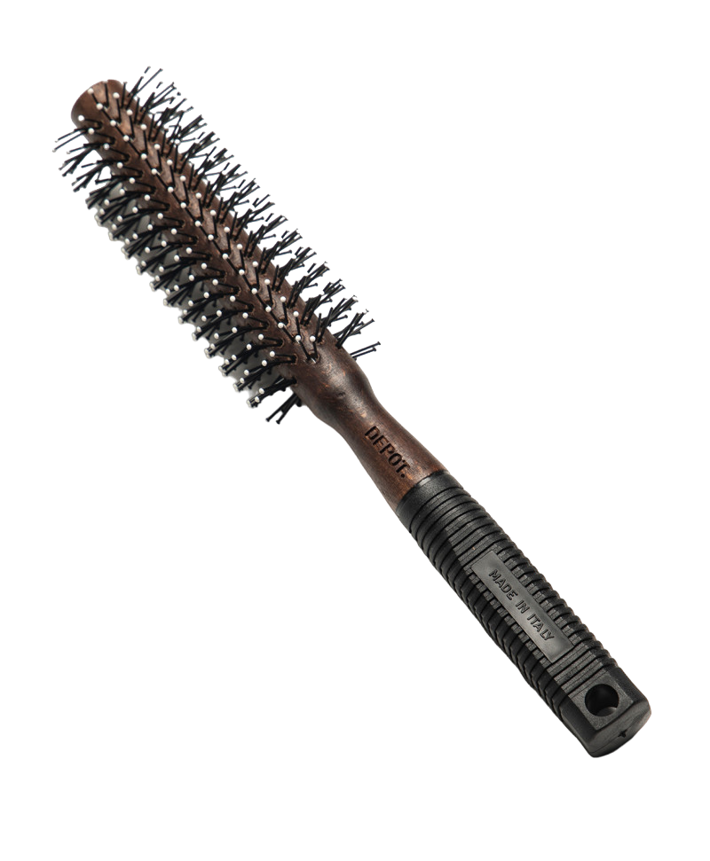 Depot, Accessories No. 724, Round, Hair Brush, Black/Brown, Size S, For Styling - Feel You
